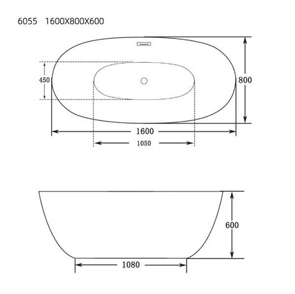 ST-NA6055 타원형 아크릴 모던 심플한 고급 이동식 이동형 프리스탠딩 욕조