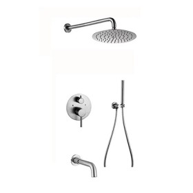 ST-1048-3NB 3기능 무광 니켈 벽매립형 매립식 레인 욕조 샤워 수전