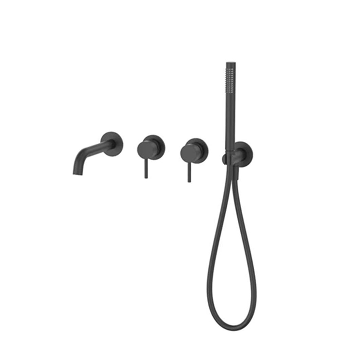 ST-1029B 무광 블랙 벽매립형 매립식 욕조수전 샤워수전