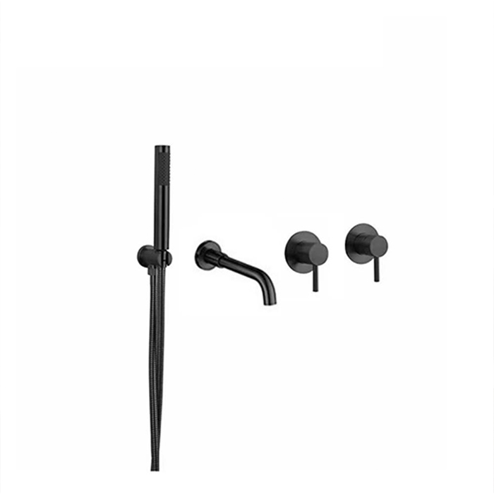 ST-1029B 무광 블랙 벽매립형 매립식 욕조수전 샤워수전