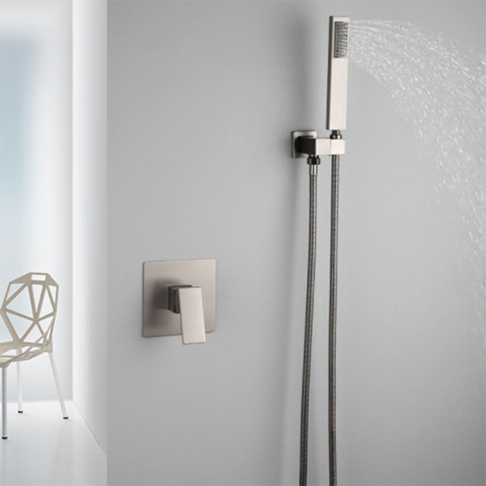 ST-2018NB 사각 무광 니켈 벽매립형 매립식 샤워기 샤워수전
