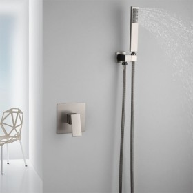 ST-2018NB 사각 무광 니켈 벽매립형 매립식 샤워기 샤워수전