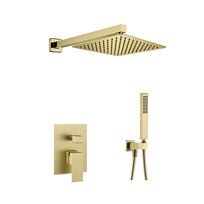 ST-2048BG 무광 골드 금색 금장 벽매립형 매립식 샤워기 샤워수전