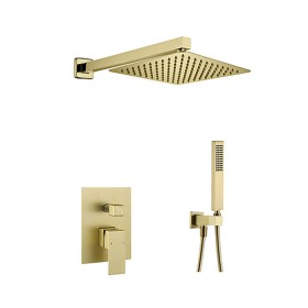 ST-2048BG 무광 골드 금색 금장 벽매립형 매립식 샤워기 샤워수전