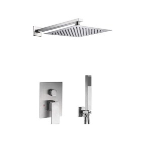 ST-2048NB 사각 무광 니켈 벽매립형 매립식 샤워기 샤워수전