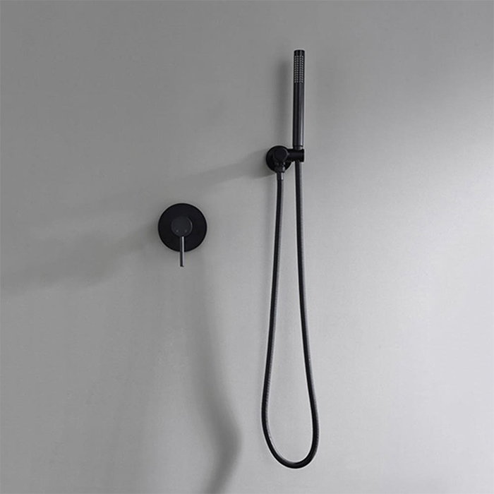 ST-1018B 무광 블랙 벽매립형 매립식 샤워기 샤워수전