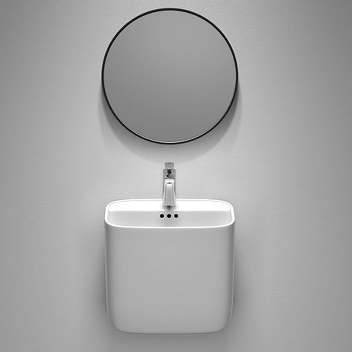 ST-L201H 사각 반다리 벽걸이 벽붙이 세면대 세면기