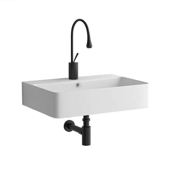 ST-L7051P 사각 벽붙이 벽걸이 반다리 세면기 세면대