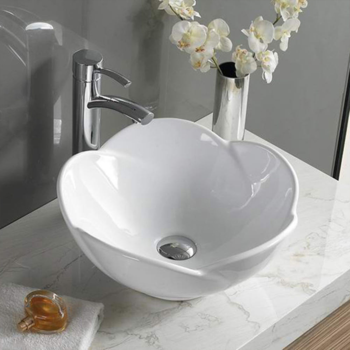 ST-L9078 꽃모양 원형 탑볼 탑카운터 탑카운타 모던 심플한 세면대 세면기