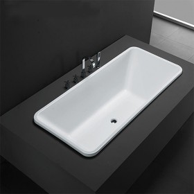 ST-6366Q 라운드 사각 아크릴 매립식 매립형 다운 욕조