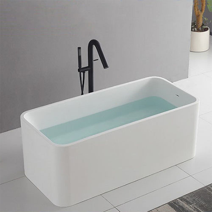 ST-LAR9810 1500x690 사각 인조대리석 레진 액상아크릴 이동형 이동식 프리스탠딩 욕조