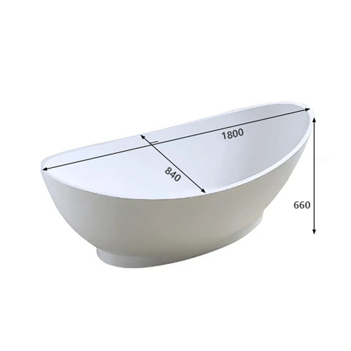 ST-LAR9918 1800x840 인조대리석 레진 액상아크릴 이동형 이동식 프리스탠딩 욕조