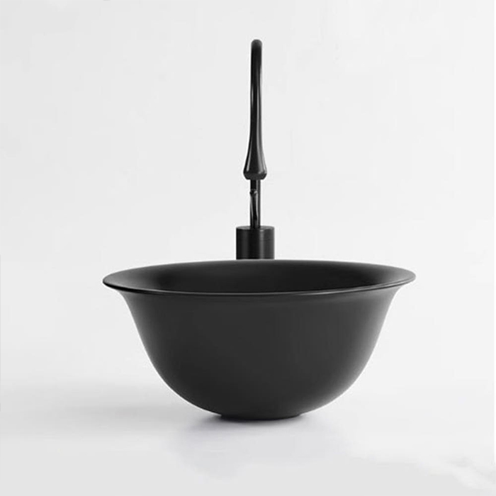 ST-L1174 Matt black 무광 매트 블랙 검정색 탑볼 탑카운타 세면대 세면기