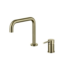 ST-02001BG-단 무광 골드 금색 금장 2홀 세면대 세면기 수전 수도꼭지