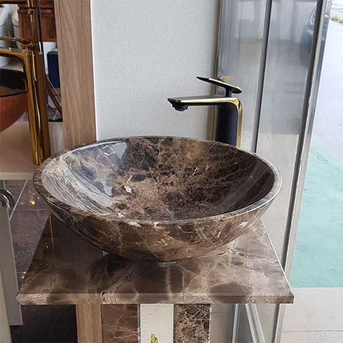 ST-L3800 천연대리석 돌 엔틱 앤틱 탑볼 탑카운터 세면대 세면기