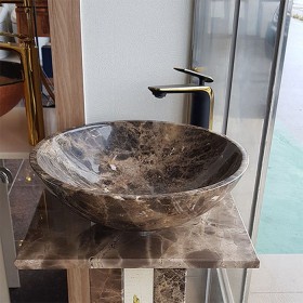 ST-L3800 천연대리석 돌 엔틱 앤틱 탑볼 탑카운터 세면대 세면기