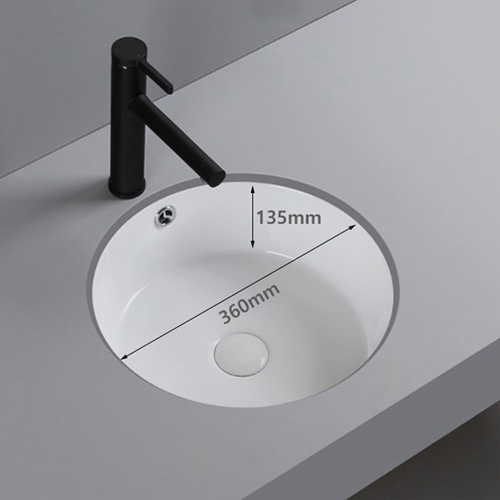 ST-L020U 원형 언더볼 언더카운타 매립 세면대 세면기