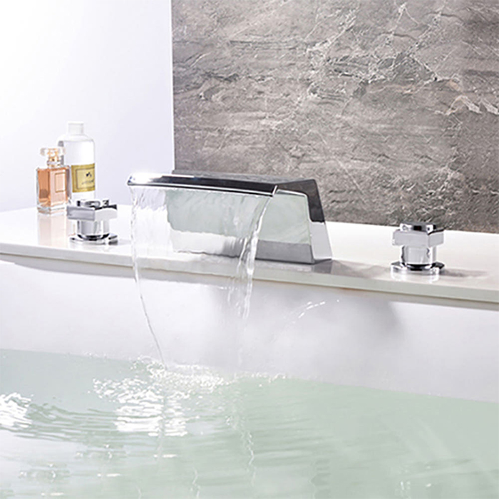 ST-03006C 크롬 폭포 쓰리홀 매립수전