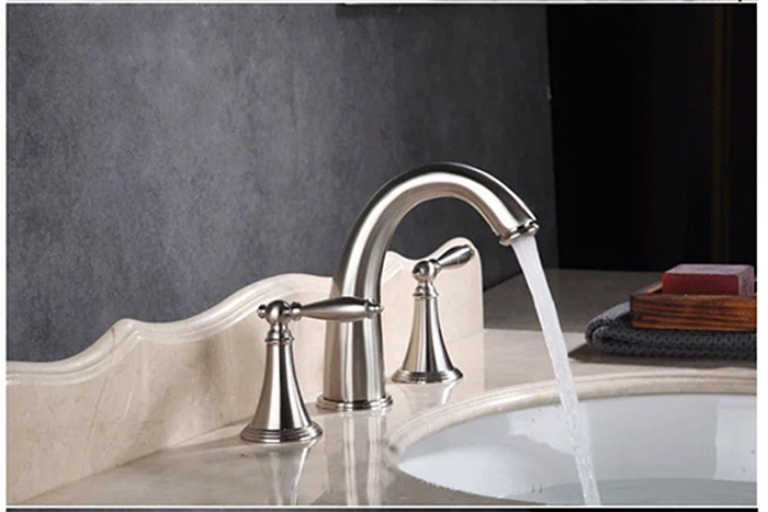 ST-03001NB 무광니켈 쓰리홀 매립수전