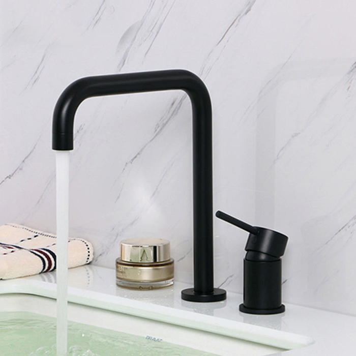 ST-02001B-무광블랙 투홀 매립수전