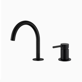 ST-02003B-무광블랙 투홀 매립수전