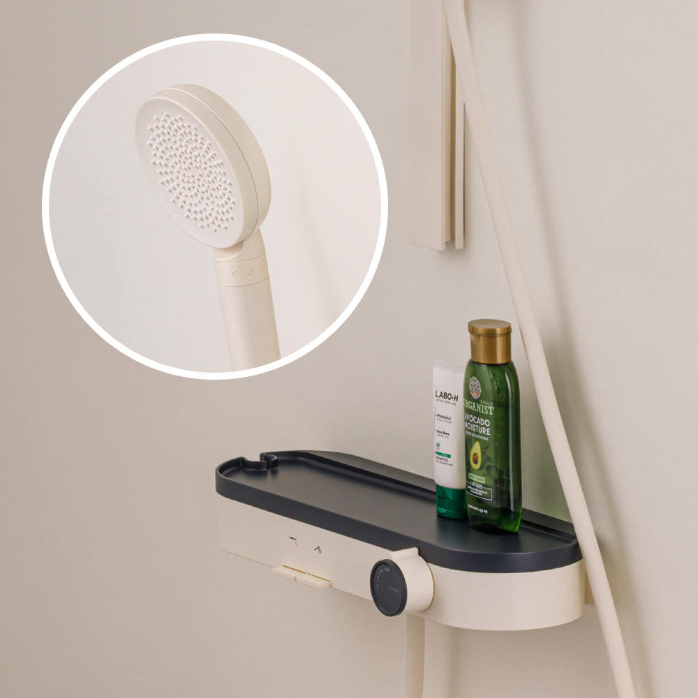 비반트 욕실 밀크 선반 샤워 욕조 수전 P1-600 MILK