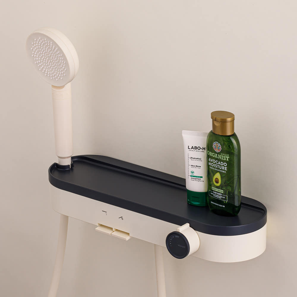 비반트 욕실 밀크 선반 샤워 욕조 수전 P1-600 MILK