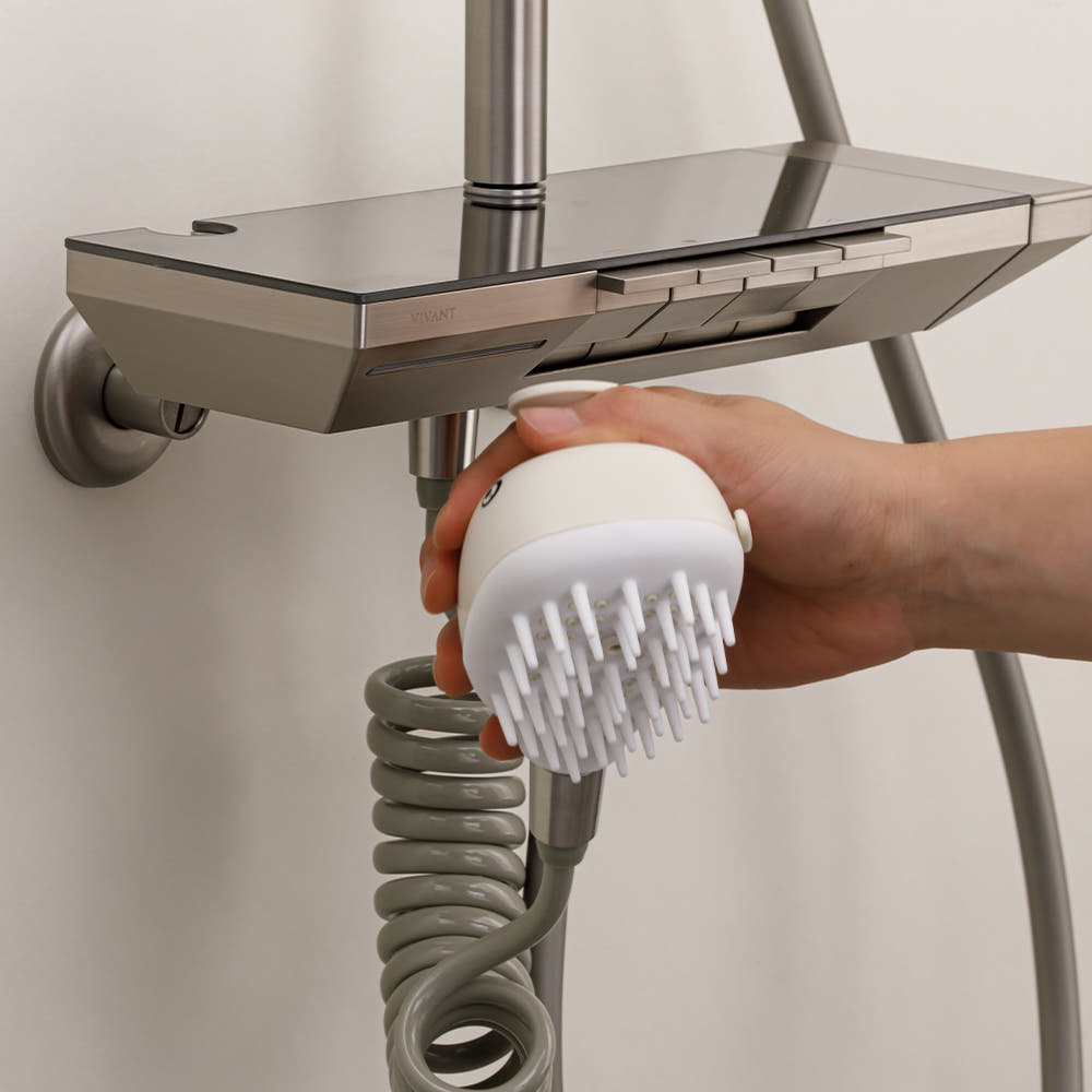 비반트 반려동물전용 샤워기 스마트 4ways 레인샤워수전 매트실버 P2-4000 MS