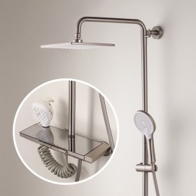 비반트 반려동물전용 샤워기 스마트 4ways 레인샤워수전 매트실버 P2-4000 MS