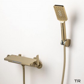 비반트 샤워 욕조 폭포 수전 샴페인 골드 RE600 CG