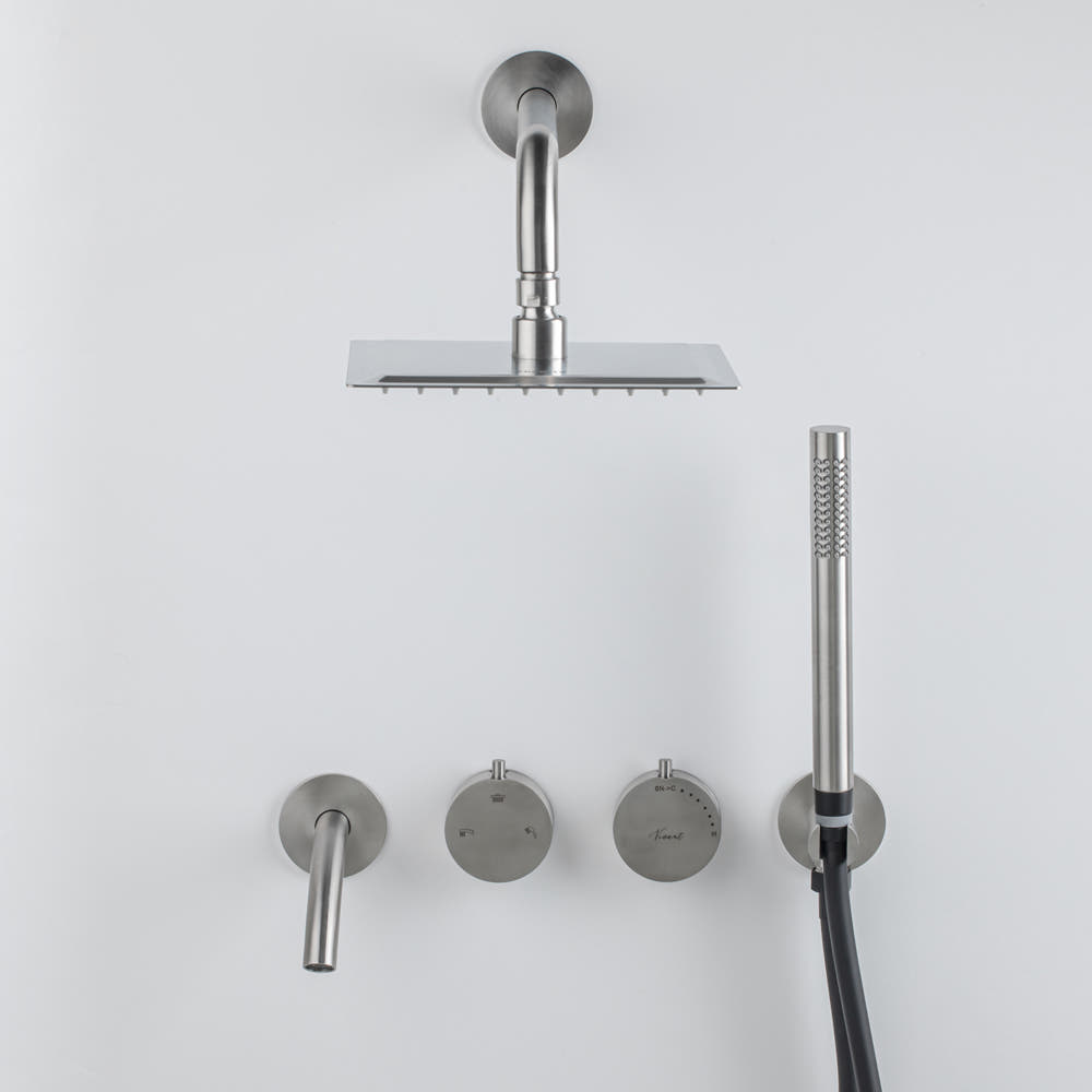 비반트 스텐 매립 해바라기 샤워기 샤워 수전 욕실 레인 무광 니켈 S-PB4001 MS